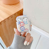 Smiley soft clear silicone Earphone shell For Apple Airpod 2/1 Cover For Airpod pro 3 Earphone case for airpods capa fundas