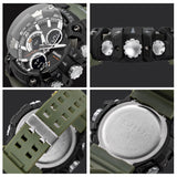 SMAEL 1802D Sport Watch Dual Time Men Watches 50m WaterproofMale Clock  Military Watches for Men  Shock Resisitant Sport Watches Gifts