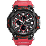 SMAEL 1802D Sport Watch Dual Time Men Watches 50m WaterproofMale Clock  Military Watches for Men  Shock Resisitant Sport Watches Gifts